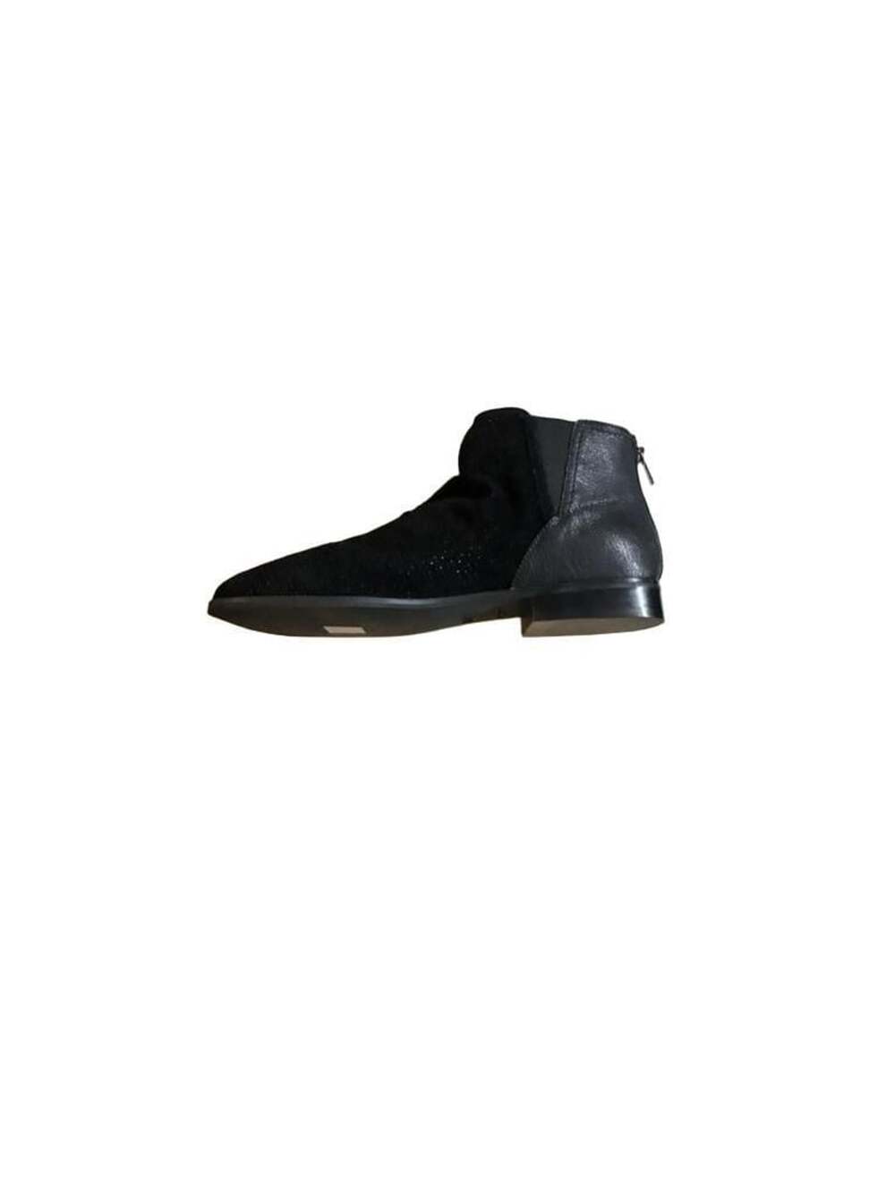 NYDJ Concetta Perforated Suede Ankle Boot Size 11 Black